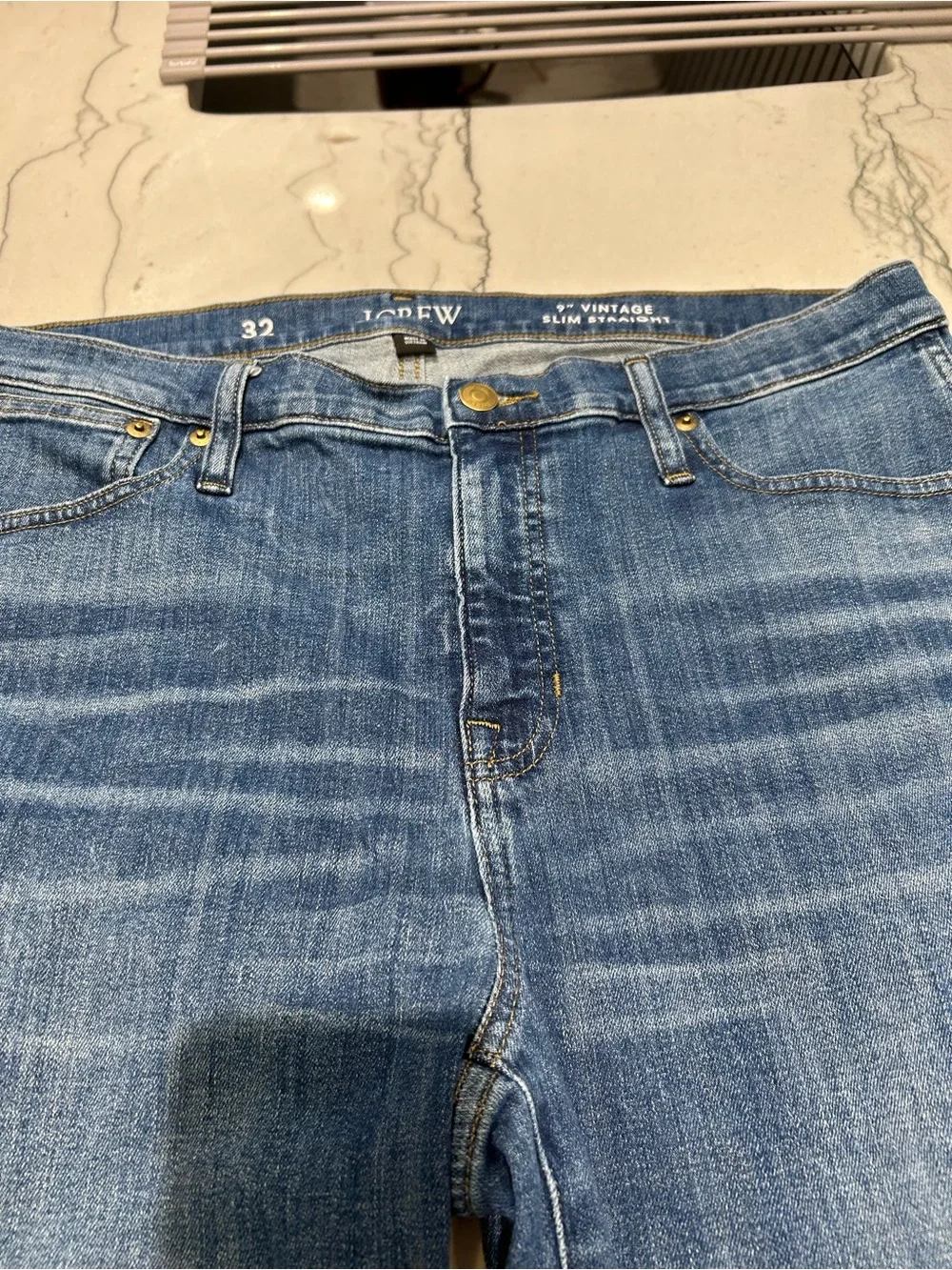 J. Crew medium blue slim straight denim jeans